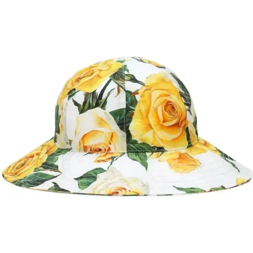 Kids Hats White , female, Sizes: M - Dolce & Gabbana - Modalova