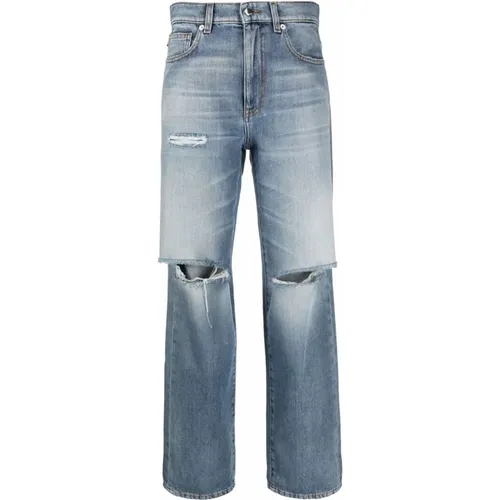 Straight Denim Jeans , female, Sizes: W31, W30 - Love Moschino - Modalova