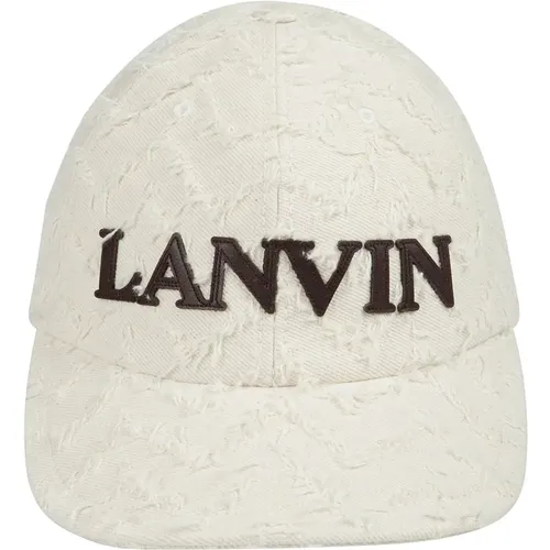 Kappe mit Chevron-Muster , Herren, Größe: 58 CM - Lanvin - Modalova