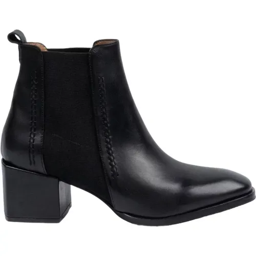 Leather Boot with 50mm Heel , female, Sizes: 5 UK - Albano - Modalova