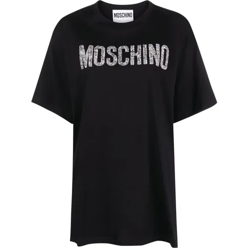 T-Shirt - Stilvoll und Trendig , Damen, Größe: S - Moschino - Modalova