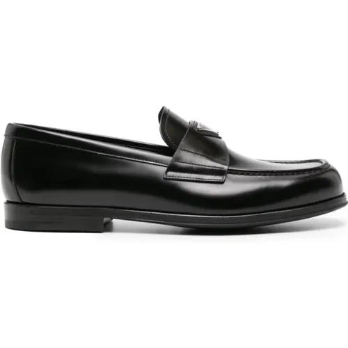 Leather Slip-On Shoes , male, Sizes: 9 UK, 6 1/2 UK, 7 UK, 8 UK - Prada - Modalova