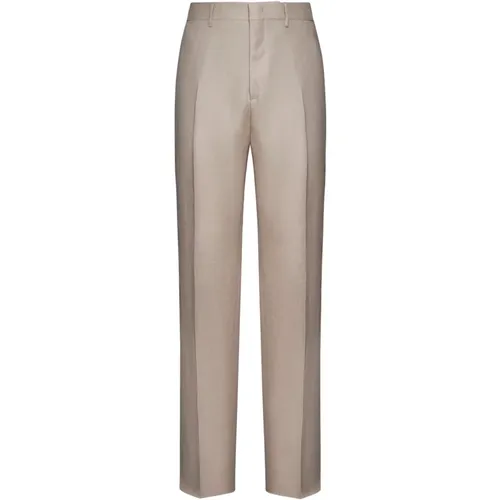 Dove Grey Trousers No Pinces , male, Sizes: L, XL, M - Tagliatore - Modalova