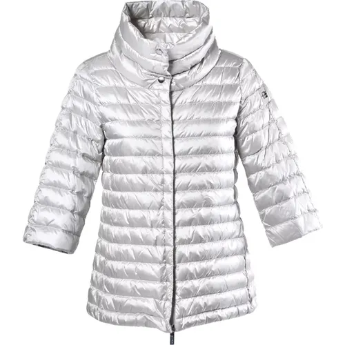Down jacket in white nylon , Damen, Größe: L - Baldinini - Modalova