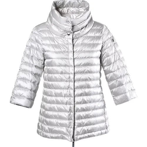 Down jacket in white nylon , female, Sizes: L, S, 2XL, M, XL - Baldinini - Modalova