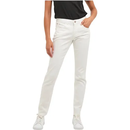 Weiße Twill-Jeans Straight-Leg , Damen, Größe: W29 - Cream - Modalova