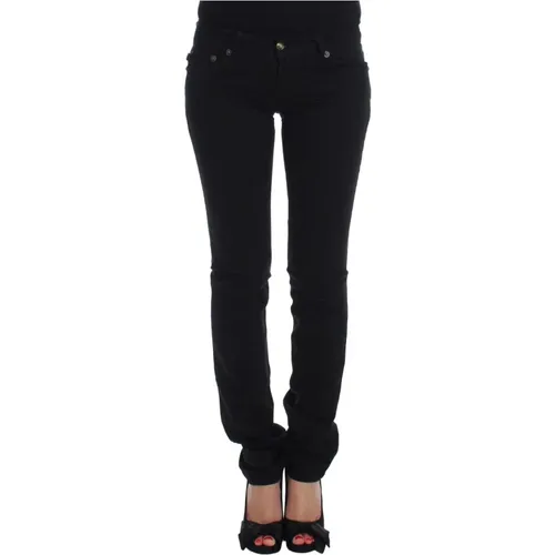 Chic Slim Skinny Schwarze Jeans , Damen, Größe: W30 - Roberto Cavalli - Modalova