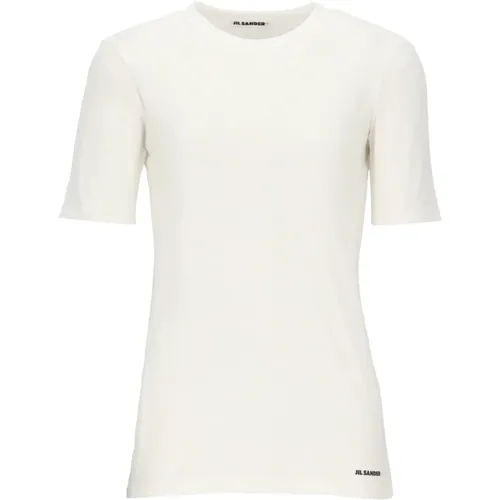 Cotton Round Neck T-Shirt , female, Sizes: S, XS - Jil Sander - Modalova