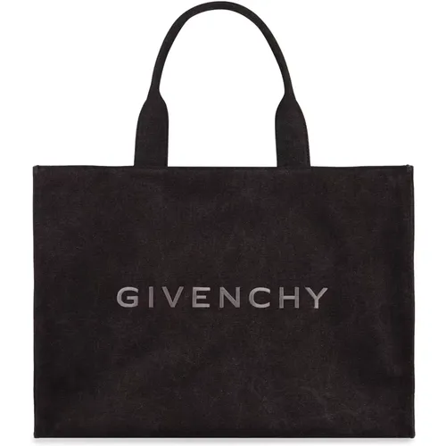 Canvas Tote Bag mit Lederdetails - Givenchy - Modalova