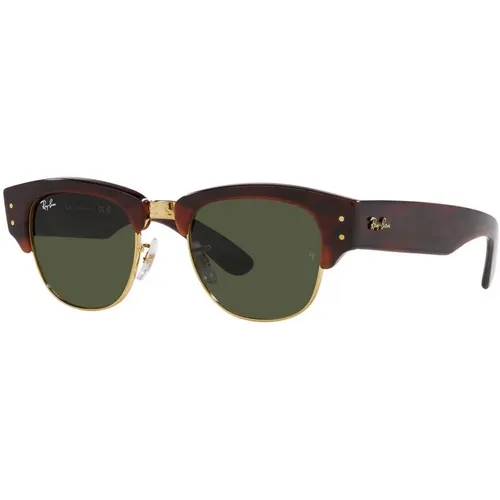 Mega Clubmaster Sunglasses Tortoise Gold , unisex, Sizes: 53 MM - Ray-Ban - Modalova