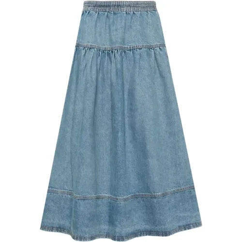 Denim Midi Skirt , female, Sizes: XS, S - Ulla Johnson - Modalova