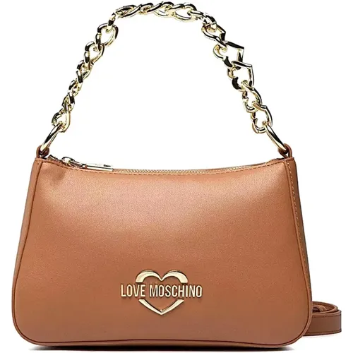 Stilvolle Lederhandtasche - Love Moschino - Modalova