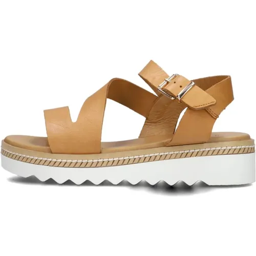 Braune Ledersandalen Stilvoll Bequem , Damen, Größe: 37 EU - Inuovo - Modalova