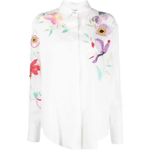 Floral Embroidered Cotton Shirt , female, Sizes: L, M - Forte Forte - Modalova