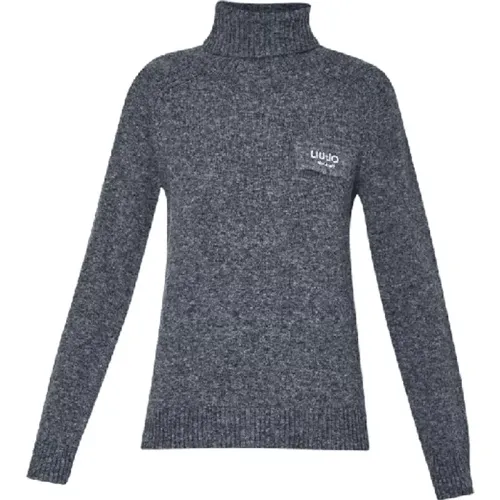 Dunkelgrauer Geschlossener Pullover , Damen, Größe: M - Liu Jo - Modalova