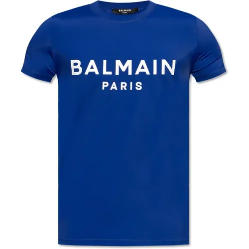 Schwimm T-Shirt mit Logo Balmain - Balmain - Modalova