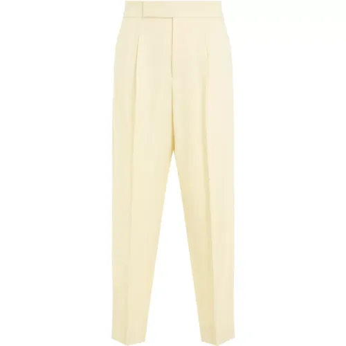 Single Pleat Tapered Trousers Lemon Cream , male, Sizes: S, L - Fear Of God - Modalova