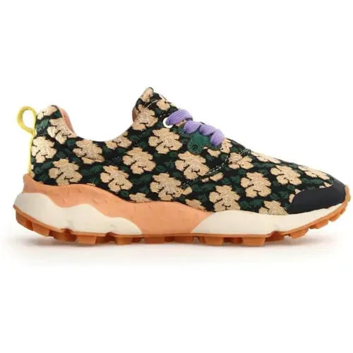 Blumige Sneakers , Damen, Größe: 41 EU - Flower Mountain - Modalova