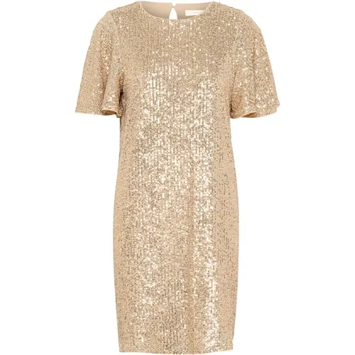 Gold Sequin Short Dress , female, Sizes: 2XS, XS - InWear - Modalova