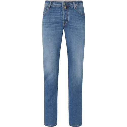 Regular Fit Denim Jeans Hellblau , Herren, Größe: W33 L34 - Jacob Cohën - Modalova