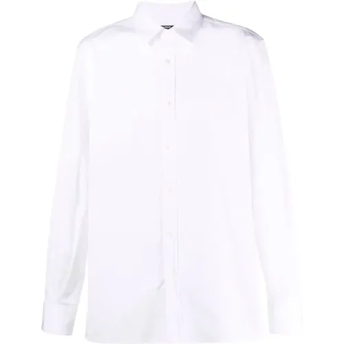 Long Sleeve Cotton Shirt , male, Sizes: 2XS - Balmain - Modalova