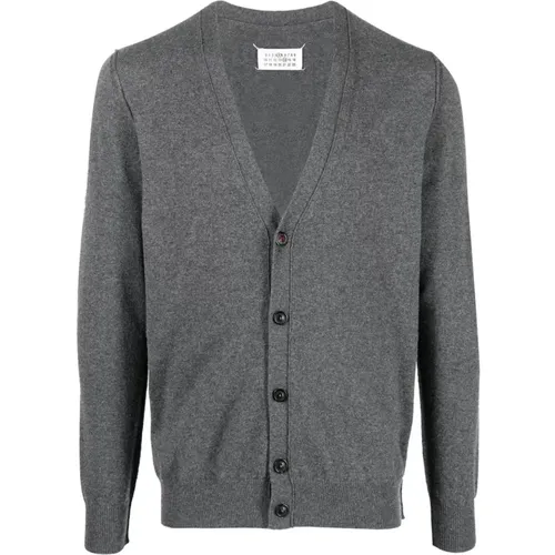 Grey Cashmere Cardigan , male, Sizes: 2XL, M, L - Maison Margiela - Modalova