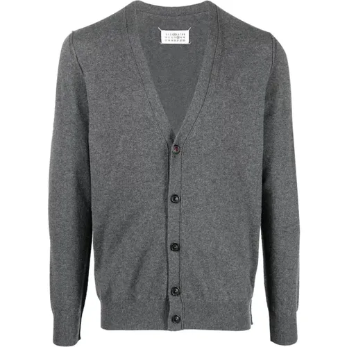 Grey Cashmere Cardigan , male, Sizes: XL, 2XL, M, L - Maison Margiela - Modalova