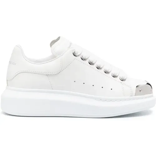 Leather Sneakers with Stylish Details , female, Sizes: 4 UK - alexander mcqueen - Modalova