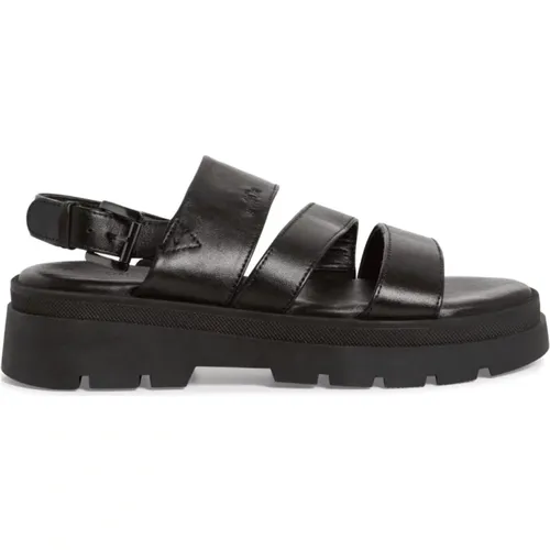 Schwarze Lässige Flache Sandalen Damen , Damen, Größe: 38 EU - s.Oliver - Modalova