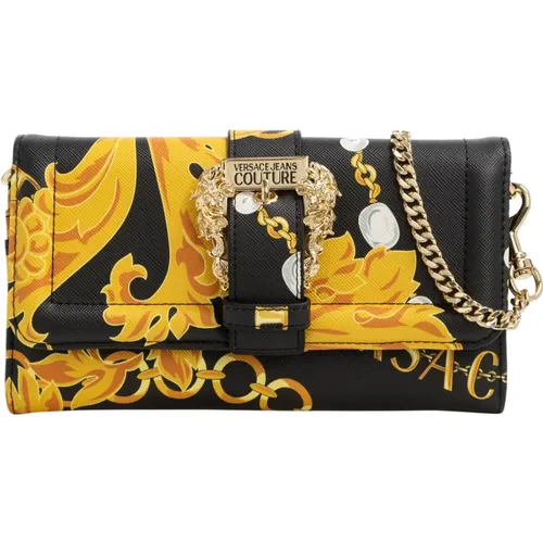 Abstract Multicolour Chain Wallet , female, Sizes: ONE SIZE - Versace Jeans Couture - Modalova