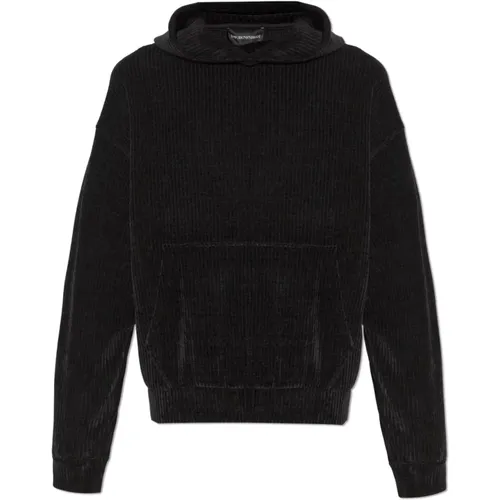 Ribbed Hoodie Emporio Armani - Emporio Armani - Modalova