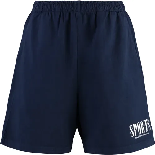 Baumwollshorts Elastischer Bund Taschen - Sporty & Rich - Modalova