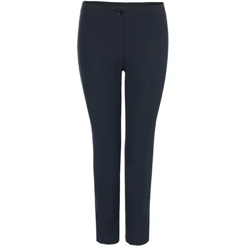 Dunkelblaue Slim-Fit 7/8 Hose , Damen, Größe: 2XL - Marc Cain - Modalova