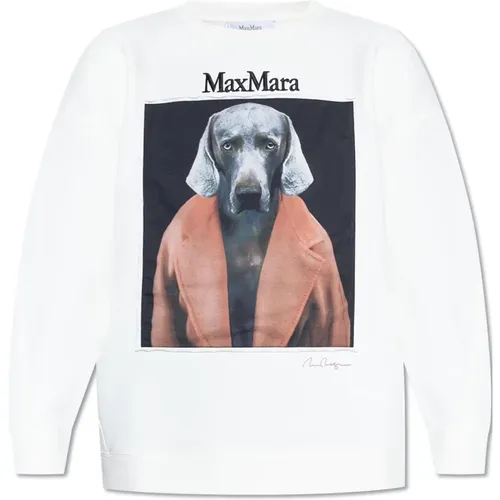 Sweatshirt with Bacco logo , female, Sizes: XS - Max Mara - Modalova