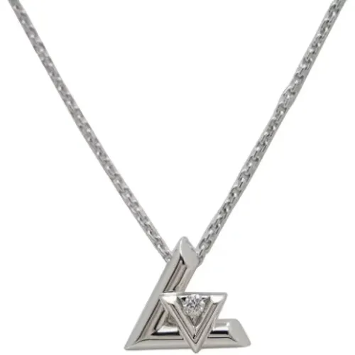 Pre-owned Silver necklaces , female, Sizes: ONE SIZE - Louis Vuitton Vintage - Modalova