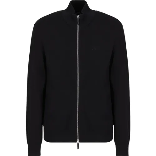 Schwarze Pullover für Männer , Herren, Größe: 2XL - Armani Exchange - Modalova