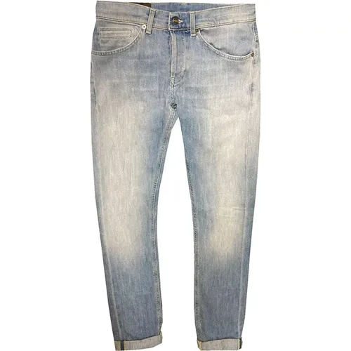 Slim-Fit George Denim Blu Wash Jeans , Herren, Größe: W33 - Dondup - Modalova