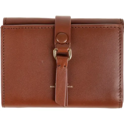 Trifold Wallet with Snap Closure and Leather Decoration , female, Sizes: ONE SIZE - A.p.c. - Modalova