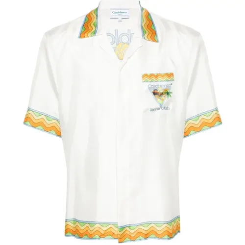 Afro Cubism Tennis Club shirt , male, Sizes: L, M - Casablanca - Modalova