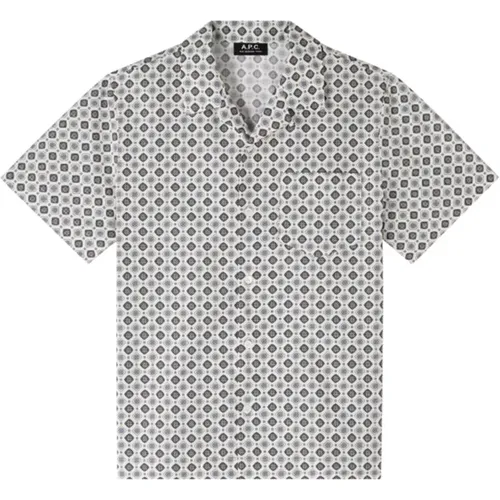 Kurzarmhemd mit strukturierten Mustern , Herren, Größe: XL - A.p.c. - Modalova