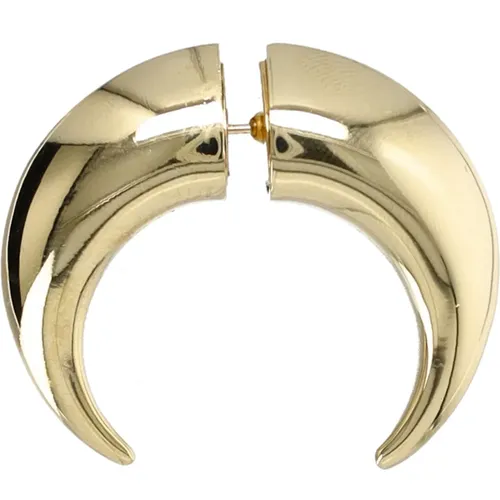 Gold Crescent Moon Earring Jewelry , female, Sizes: ONE SIZE - Marine Serre - Modalova