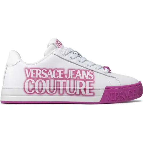 Fashionable Leather Sneakers , female, Sizes: 3 UK - Versace Jeans Couture - Modalova