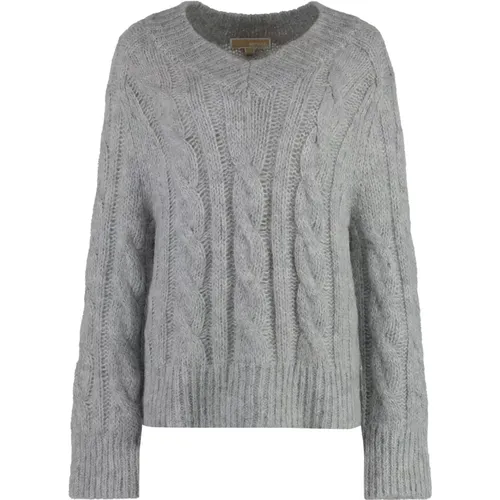 Alpaka-Mischung V-Ausschnitt Pullover , Damen, Größe: S - Michael Kors - Modalova