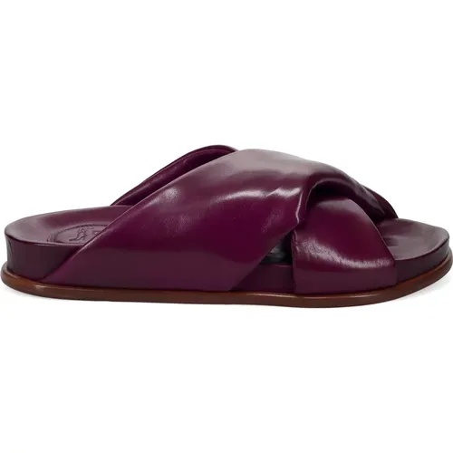 Leather Sandals , female, Sizes: 3 UK - Lorenzo Masiero - Modalova