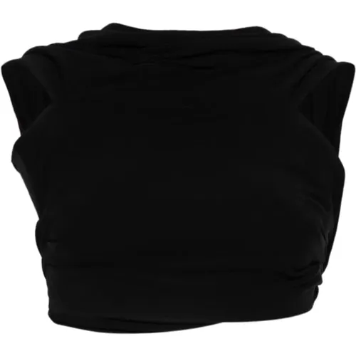 Draped Top with Open Back , female, Sizes: M - Casablanca - Modalova