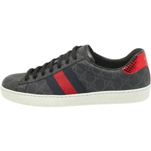 Pre-owned Canvas sneakers , male, Sizes: 8 1/2 UK - Gucci Vintage - Modalova