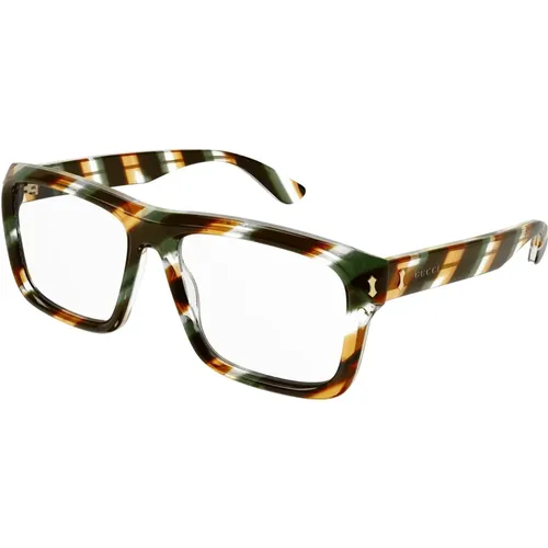 Multicolor Havana Eyewear Frames , unisex, Größe: 56 MM - Gucci - Modalova