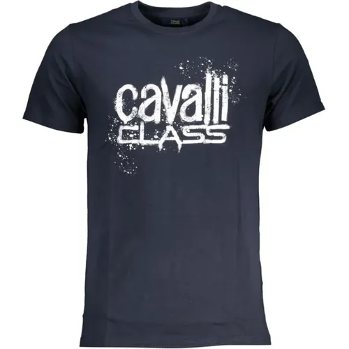 Bedrucktes Logo-T-Shirt , Herren, Größe: 2XL - Cavalli Class - Modalova