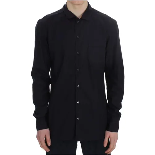 Lila Gestreiftes Baumwoll-Lounge-Shirt , Herren, Größe: S - Dolce & Gabbana - Modalova