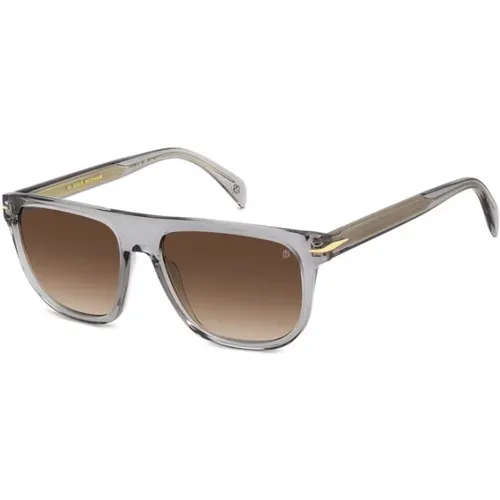 Grey Brown Shaded Sunglasses , unisex, Sizes: 56 MM - Eyewear by David Beckham - Modalova